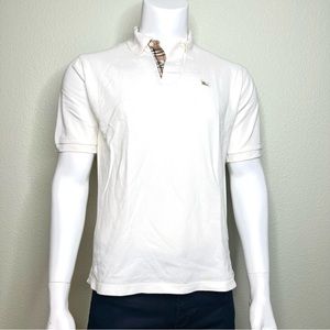 BURBERRY white polo shirt